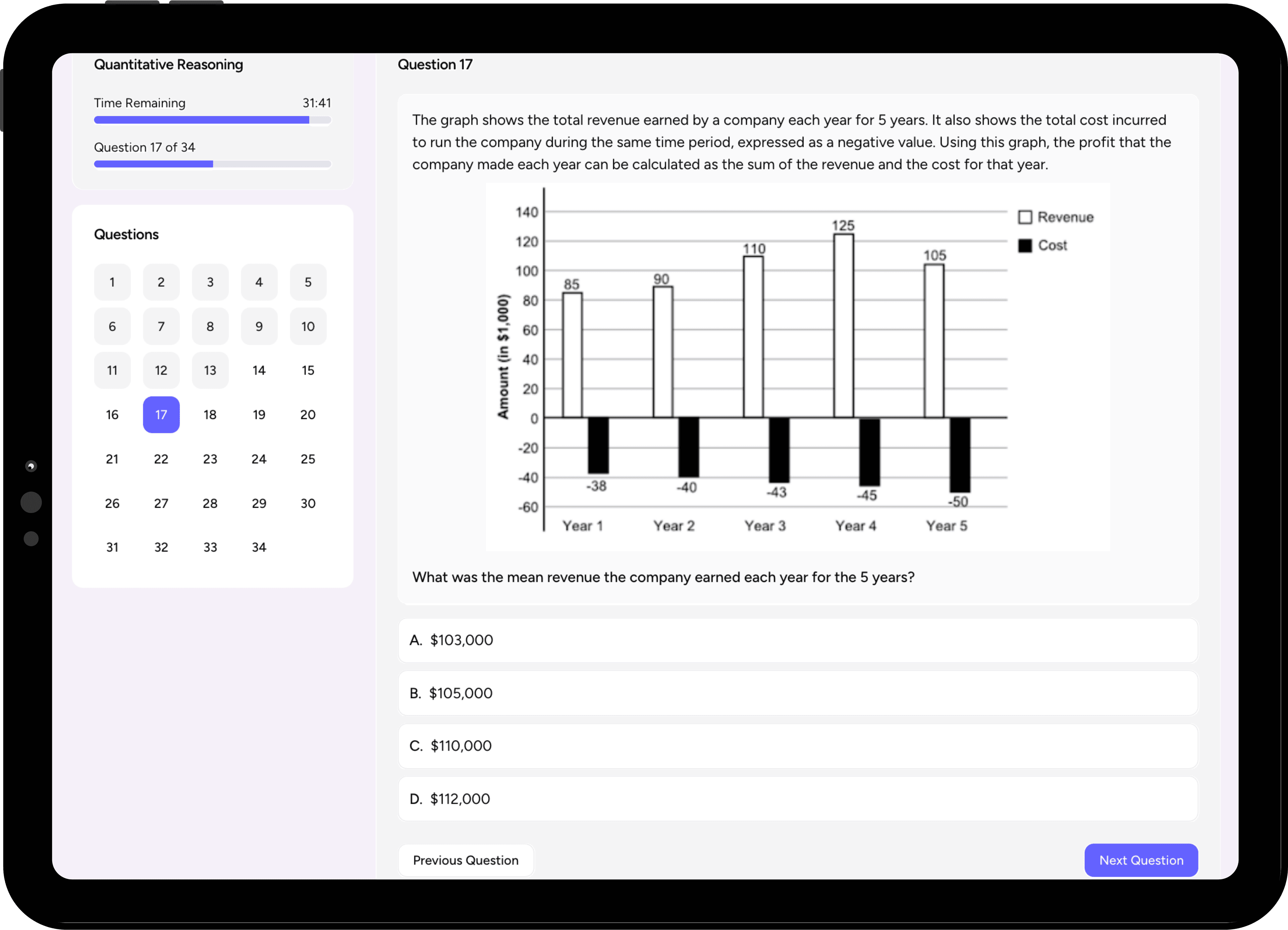 Mock Exam Interface