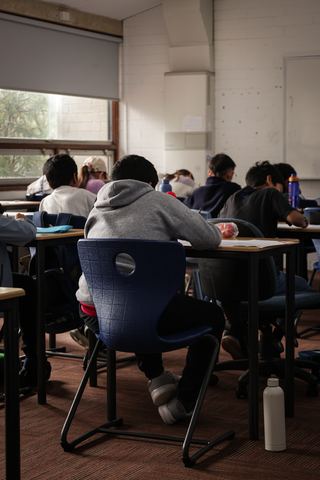 Students under exam conditions